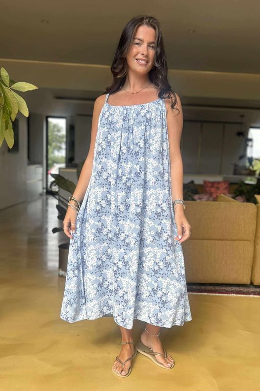 Made in Italy Camellia Midi Sundress Sky /5 